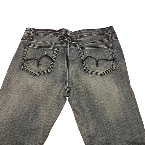 NWOT! Revolt Medium Denim Distressed Skinny Jeans, Juniors 15 - Picture 5 of 7